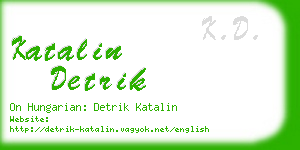 katalin detrik business card